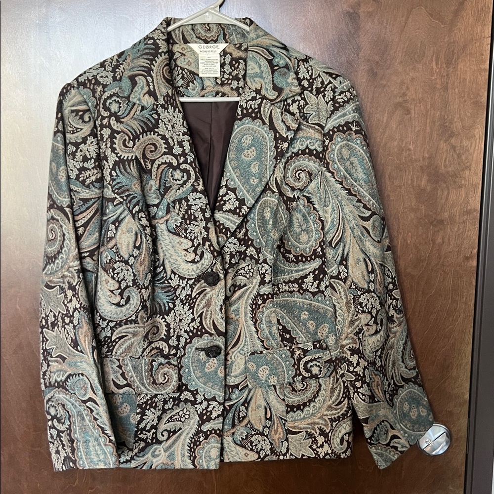 George Paisley Blazer in Blue and Brown